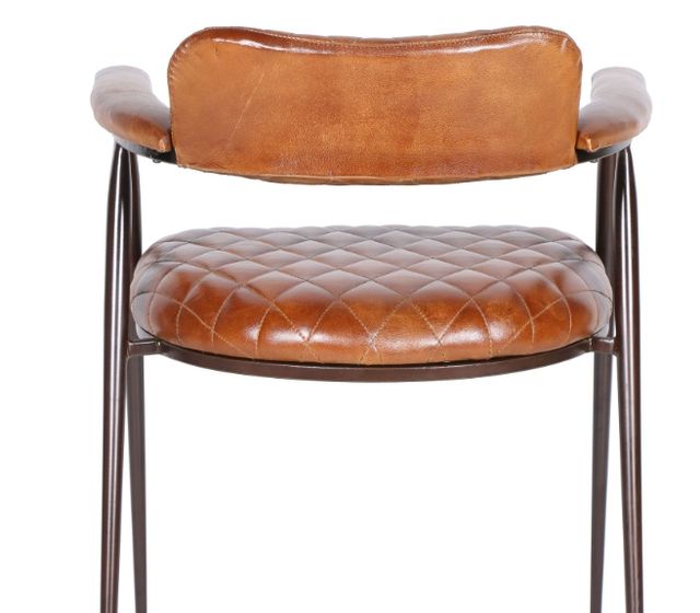 Home Trends & Design Wellington Antique Saddle Dining Arm Chair-1
