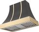 AGA Cascade 36" Slate Wall Mounted Range Hood  with Polished Brass Trim-0