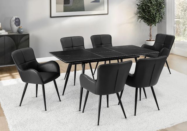 Monarch Specialties Inc. Grey Stone 63" Dining Table-1