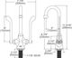 Elkay Chrome Single Hole Concealed Deck Faucet with 4" Gooseneck Spout and 6" Wristblade Handles-1