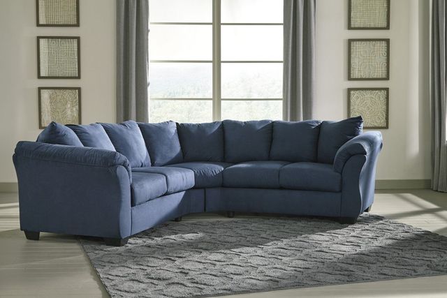 Signature Design by Ashley® Darcy 2-Piece Blue Sectional-1