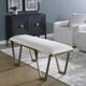 Uttermost® Farrah Antique Gold Leaf/White Bench-1