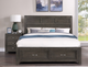 Winners Only® Harper Gray Queen Storage Bed-3