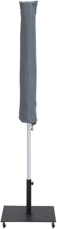 Meridian Furniture Amalfi Beige/Matte White Aluminum Outdoor Patio Umbrella and Base-2