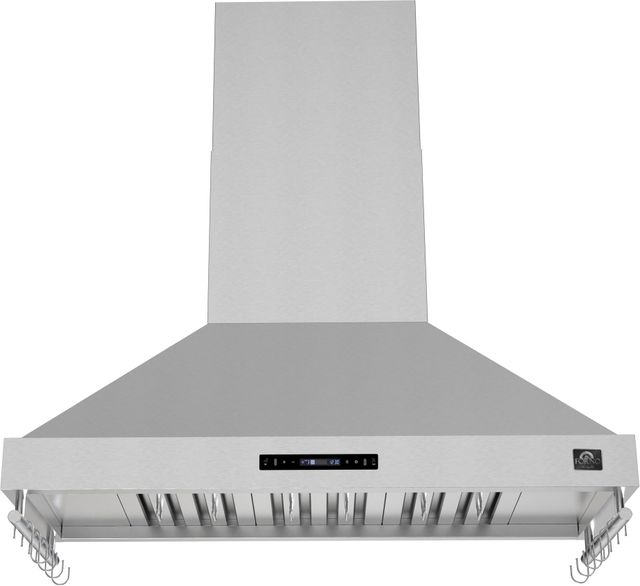 FORNO® Venezia Alta Qualita 48" Stainless Steel Wall Mounted Range Hood with Touch Controls and Baffle Filters-0