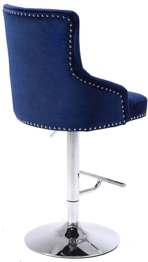 Meridian Furniture Claude Navy Velvet Adjustable Counter Stool-3