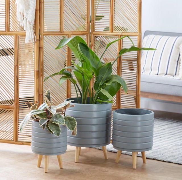 Deco Marche 3-Piece Gray 10" Planter Set-4