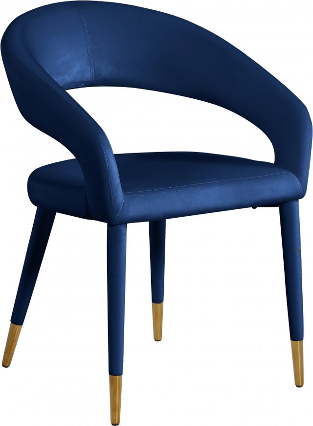 Meridian Furniture Destiny Navy Velvet Dining Chair-0