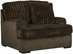 Benchcraft® Aylesworth Chocolate Chair and a Half