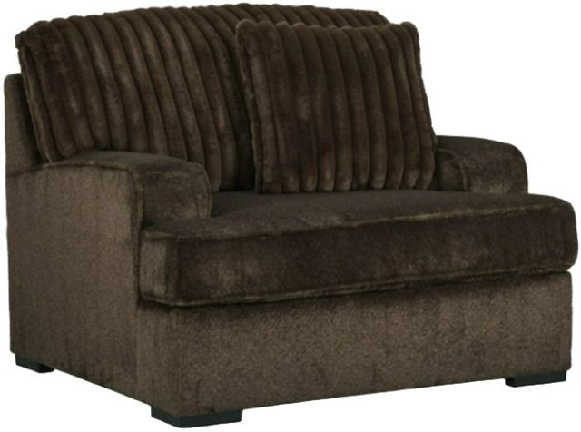 Benchcraft® Aylesworth Chocolate Chair and a Half-0
