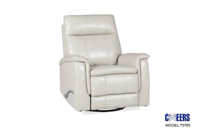 Oslo Power Leather Recliner - Ivory-0