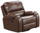 Furniture of America® Tepic Brown Manual Recliner-0
