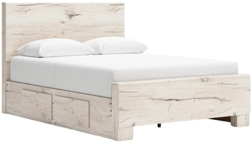 Lawroy Platform Bed with 2 Drawer Storage - Light Natural Lawroy Platform Bed with 2 Drawer Storage - Light Natural