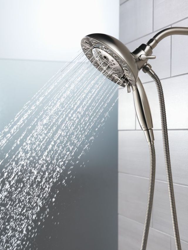 Delta Universal Showering Components Lumicoat® Stainless H2Okinetic® In2ition® 5-Setting 2-In-1 Shower-2