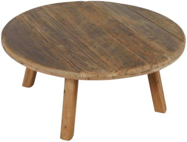 Jofran Inc. Reclamation Brown Round Coffee Table-3