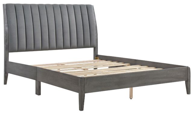 Homelegance® Dade Gray Queen Upholstered Panel Bed-3