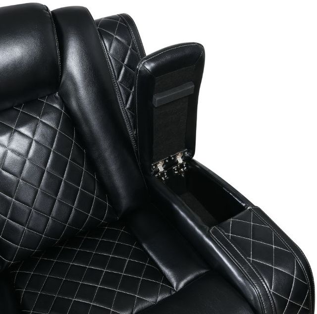 New Classic® Home Furnishings Orion II Black Manual Glider Recliner-4
