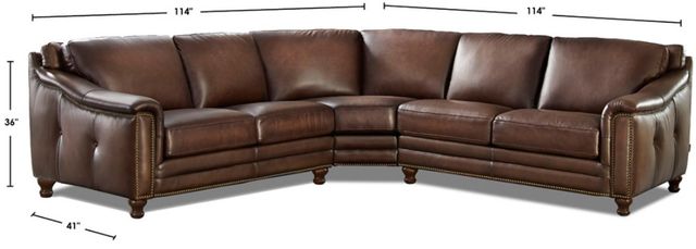 Hydeline® Belfast 3-Piece Caramel Brown Sectional-1