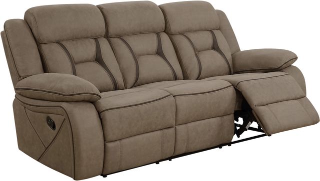 Coaster® Higgins Gray Reclining Sofa-0