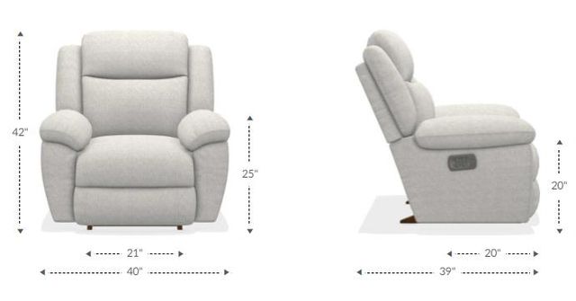 La-Z-Boy® Joel Slate Power Rocking Recliner with Headrest and Lumbar-2