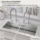 Forno Acqua MultiSINK Stainless Steel 10" Dual Mount 3-Level Workstation Sink with 2 Faucets and Glass Rinser-3