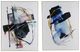 A & B Home Raquel 2-Piece Black/Blue/Gold Wall Art Set-1