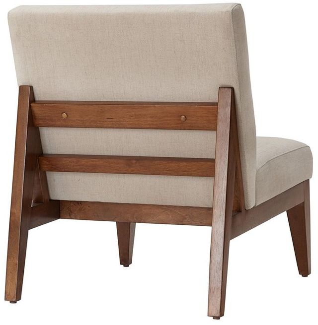 Olliix by Madison Park Cream Kari Slant Back Wood Accent Chair-2