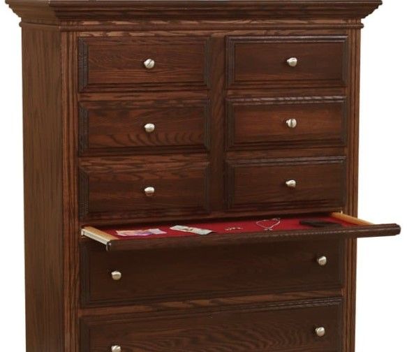 Wolfcraft Furniture McKinley Brown Chest with Pull Tray-2