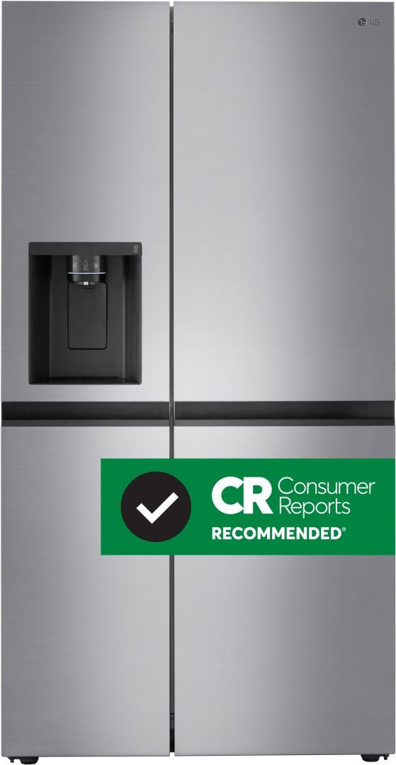 LG 36 in. 27.2 Cu. Ft. Stainless Steel Look Side-by-Side Refrigerator-1