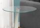 Monarch Specialties Inc. Tempered Glass Top Accent Table with White Bentwood Base-1