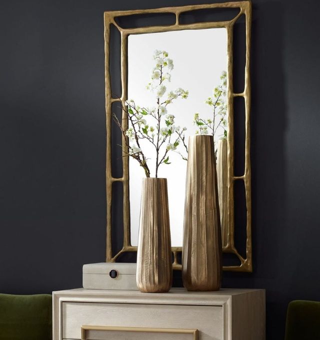 Uttermost® Vertiforge 2-Piece Antique Gold Vase Set-1
