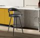 Armen Living Gardenia Vintage Black Swivel Bar Stool-1