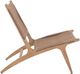 Moe's Home Collection Palma Warm Brown Teak Outdoor Lounge Chair with Warm Brown Wicker Cushions-2