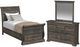 Elements International Park Ridge 3-Piece Charcoal Twin Storage Sleigh Bedroom Set-0