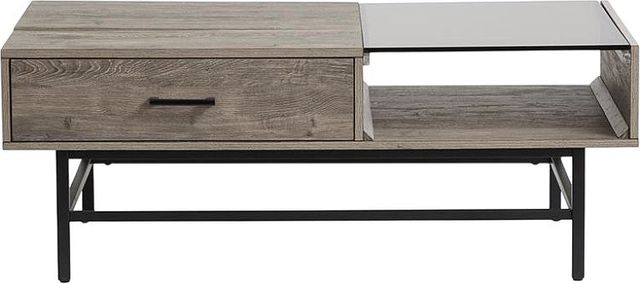 Magnussen Home® Fenwick Whitetail Brown Rectangular Lift Top Cocktail Table with Matte Black Base-3