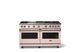 Viking® 5 Series 60" Blush Pro Style Gas (NG) Range with Brushed Brass Trim-3