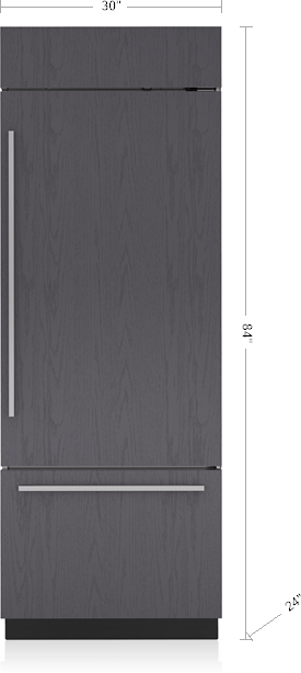 Sub-Zero® Classic Series 30" 17 Cu. Ft. Panel Ready Built-In Bottom Right Hinge Freezer Refrigerator with Internal Water Dispenser-3