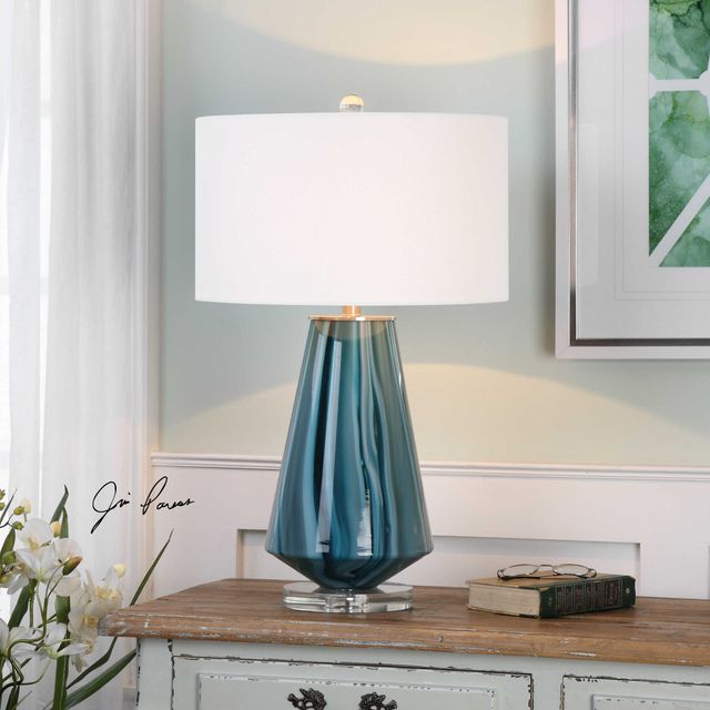 Uttermost® Pescara Teal-Gray Table Lamp-1
