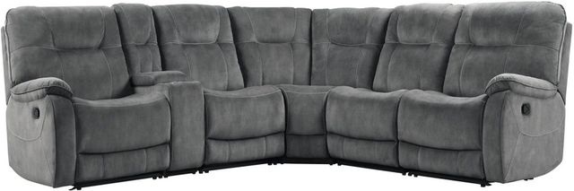 Parker House® Cooper 6-Piece Shadow Gray Manual Reclining L-Shape Sectional-0