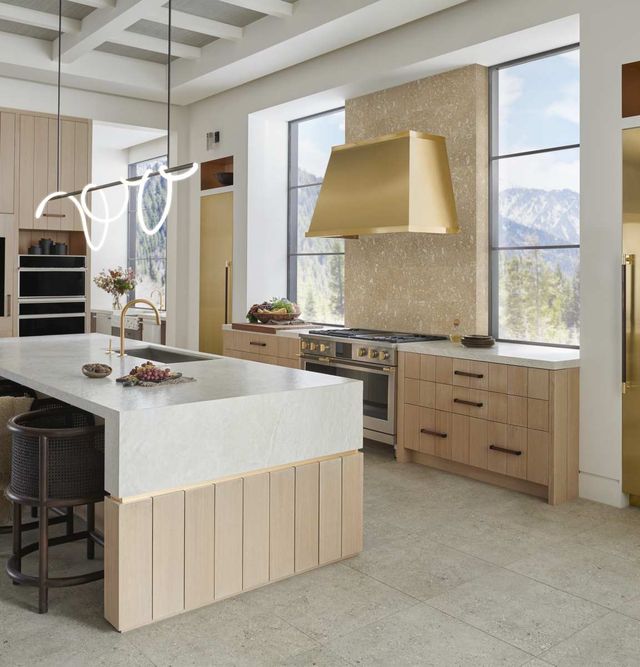 Monogram® Designer Collection 53" Brass Wall Mounted Range Hood-2