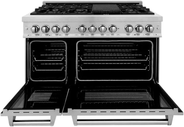 ZLINE 48" Satin Stainless Steel Pro Style Dual Fuel Range-1