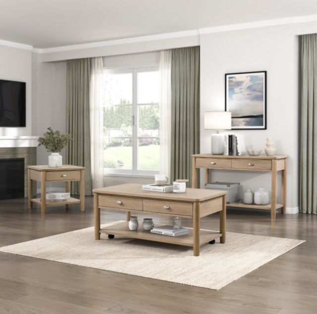 Homelegance® Myrna Wire Brushed Power Glaze Natural Sofa Table-1