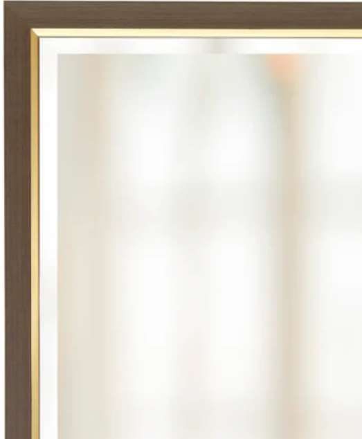 Stylecraft Brown/Chrome Framed Beveled Mirror-1