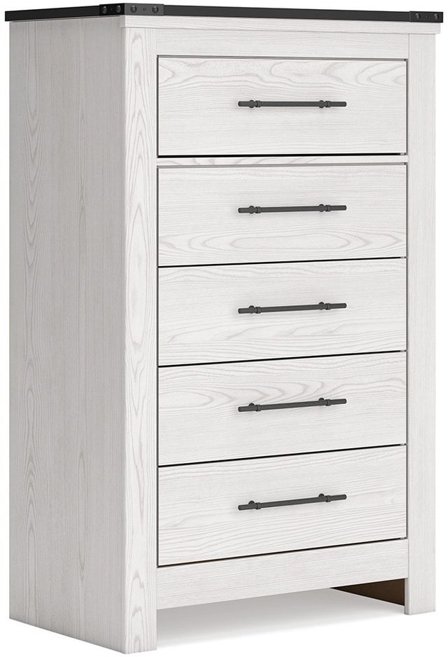 Signature Design by Ashley® Schoenberg White Rustic Chest of Drawers-0