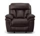 Man Wah Brown Leather Glider recliner-1