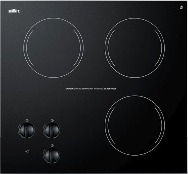 Summit® 21" Black Electric Cooktop-0
