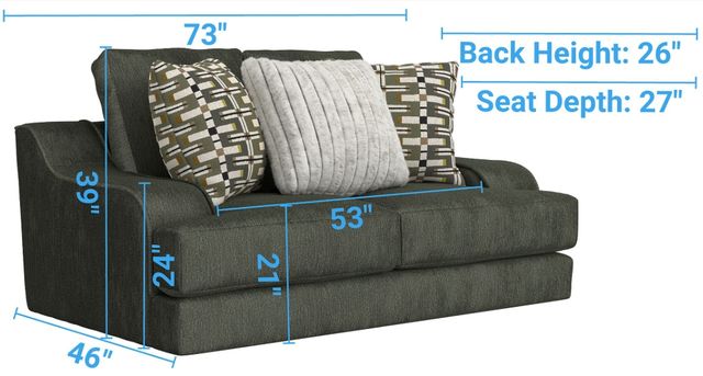 Jackson Furniture Olympus Ireland Loveseat with Cuddler Coil Cushions-2