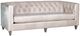 Mayo Furniture Customizable Leather and Hair on Hide Button Tufted Sofa-0