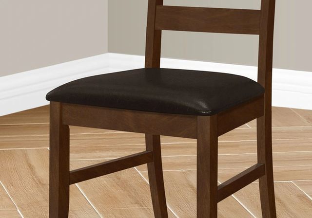 Monarch Specialties Inc. 2-Piece Brown/Walnut High Slat-Back Side Chair Set-3