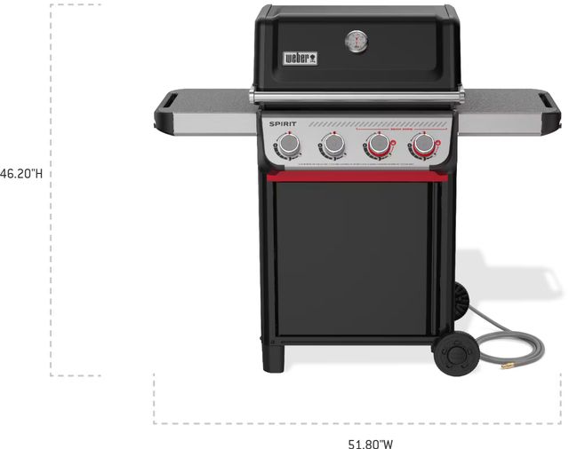Weber® Spirit® E-425 4-Burner Black Natural Gas Freestanding Grill-1